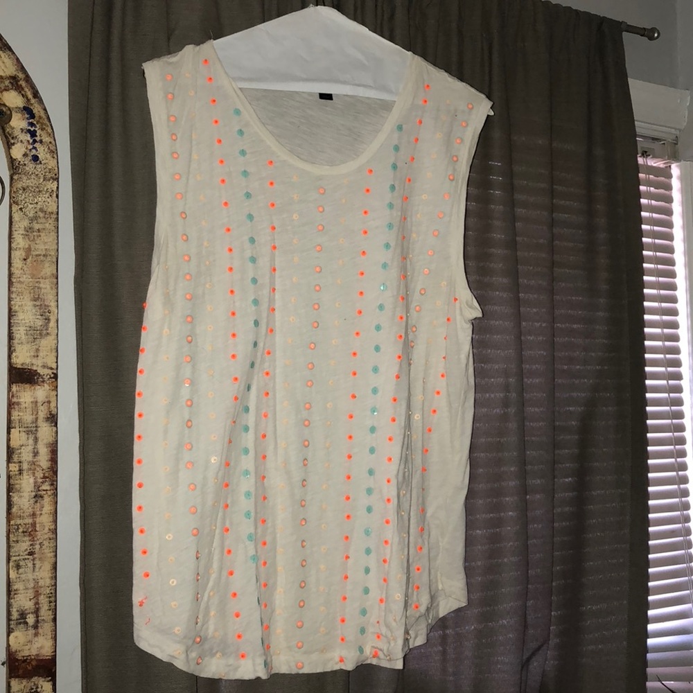 J. Crew Beaded TShirt